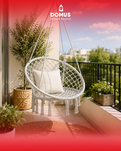 Premium Cotton Hanging Swing Chair + Free Cushion