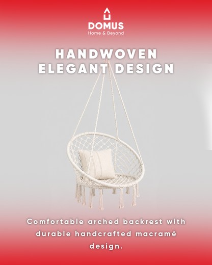 Premium Cotton Hanging Swing Chair + Free Cushion